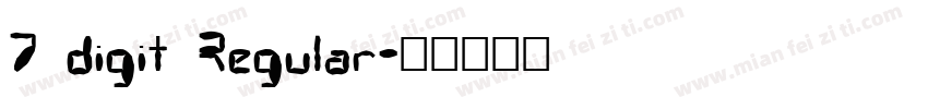 7 digit Regular字体转换